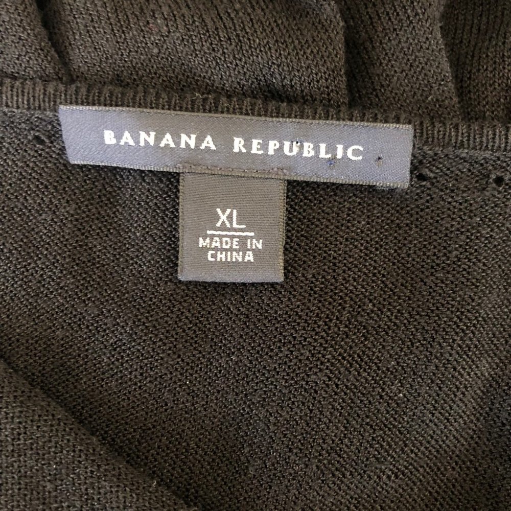 Banana Republic Womens Knit Dress Tank Top Size XL Black Lined Silk Rayon Shaped - Picture 3 of 12